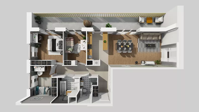 4 pokoje, mieszkanie 90,01 m², piętro 3, oferta nr C/188, Przystanek Prądnik 2, Kraków, Prądnik Biały, Górka Narodowa, ul. Meiera