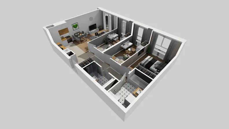 4 pokoje, mieszkanie 73,87 m², piętro 5, oferta nr C/198, Przystanek Prądnik 2, Kraków, Prądnik Biały, Górka Narodowa, ul. Meiera