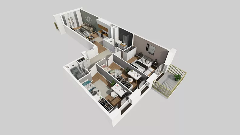 4 pokoje, mieszkanie 77,01 m², piętro 7, oferta nr C/209, Przystanek Prądnik 2, Kraków, Prądnik Biały, Górka Narodowa, ul. Meiera