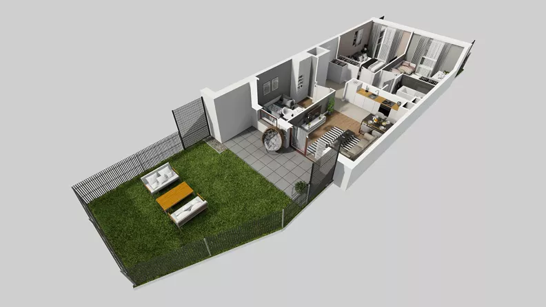 4 pokoje, mieszkanie 60,96 m², parter, oferta nr A/1, Międzyleska 4, Wrocław, Tarnogaj, Krzyki, ul. Międzyleska