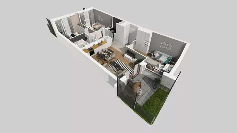 4 pokoje, mieszkanie 66,72 m², parter, oferta nr A/18, Międzyleska 4, Wrocław, Tarnogaj, Krzyki, ul. Międzyleska