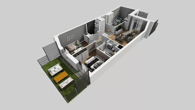 4 pokoje, mieszkanie 66,72 m², parter, oferta nr A/18, Międzyleska 4, Wrocław, Tarnogaj, Krzyki, ul. Międzyleska