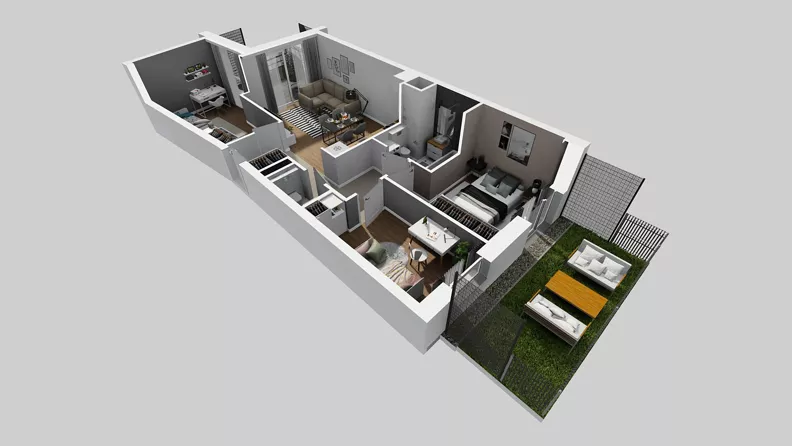 4 pokoje, mieszkanie 66,72 m², parter, oferta nr A/18, Międzyleska 4, Wrocław, Tarnogaj, Krzyki, ul. Międzyleska