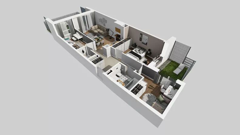 4 pokoje, mieszkanie 70,46 m², parter, oferta nr A/67, Międzyleska 4, Wrocław, Tarnogaj, Krzyki, ul. Międzyleska