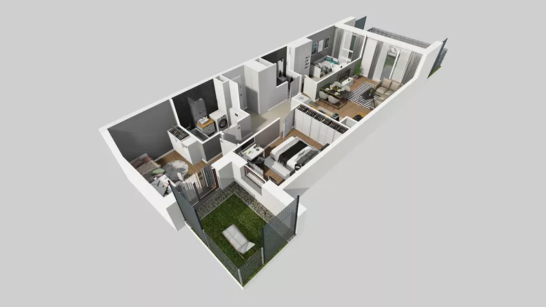 4 pokoje, mieszkanie 70,46 m², parter, oferta nr A/67, Międzyleska 4, Wrocław, Tarnogaj, Krzyki, ul. Międzyleska