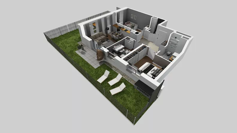 4 pokoje, mieszkanie 66,40 m², parter, oferta nr A/114, Międzyleska 4, Wrocław, Tarnogaj, Krzyki, ul. Międzyleska