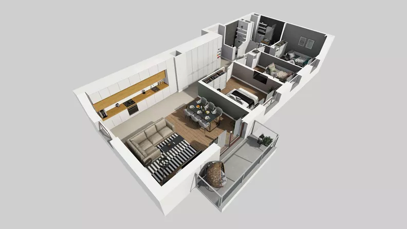 4 pokoje, mieszkanie 80,36 m², piętro 1, oferta nr A/4, Międzyleska 4, Wrocław, Tarnogaj, Krzyki, ul. Międzyleska