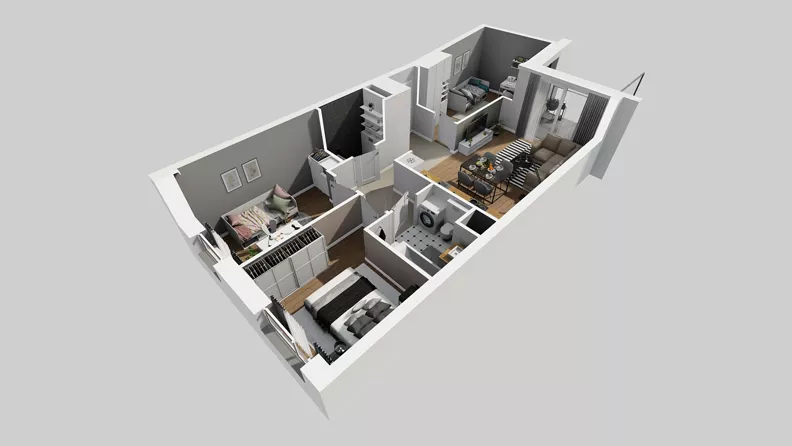 4 pokoje, mieszkanie 66,72 m², piętro 3, oferta nr A/39, Międzyleska 4, Wrocław, Tarnogaj, Krzyki, ul. Międzyleska