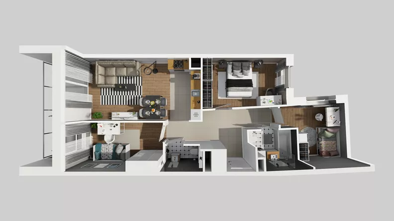 4 pokoje, mieszkanie 70,47 m², piętro 3, oferta nr A/94, Międzyleska 4, Wrocław, Tarnogaj, Krzyki, ul. Międzyleska