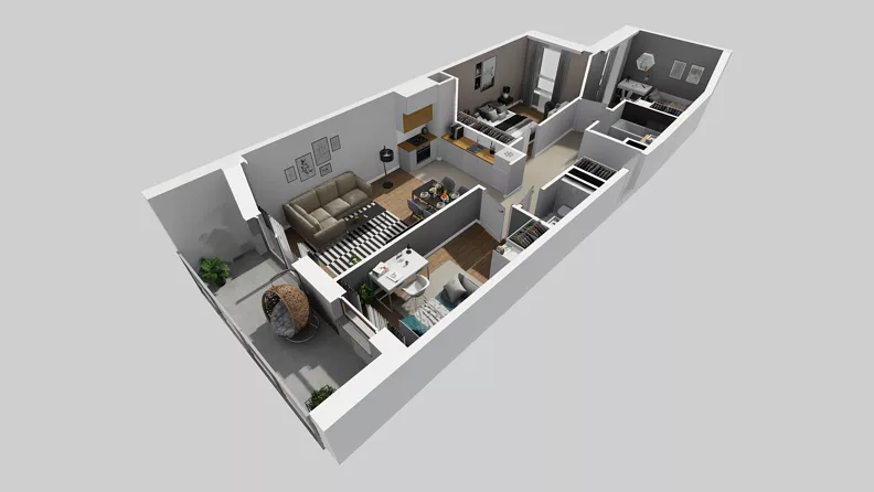 4 pokoje, mieszkanie 70,47 m², piętro 3, oferta nr A/94, Międzyleska 4, Wrocław, Tarnogaj, Krzyki, ul. Międzyleska
