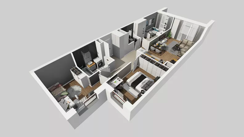 4 pokoje, mieszkanie 70,47 m², piętro 3, oferta nr A/94, Międzyleska 4, Wrocław, Tarnogaj, Krzyki, ul. Międzyleska