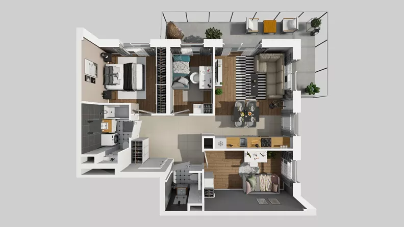 4 pokoje, mieszkanie 66,40 m², piętro 3, oferta nr A/126, Międzyleska 4, Wrocław, Tarnogaj, Krzyki, ul. Międzyleska
