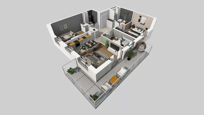 4 pokoje, mieszkanie 66,40 m², piętro 3, oferta nr A/126, Międzyleska 4, Wrocław, Tarnogaj, Krzyki, ul. Międzyleska