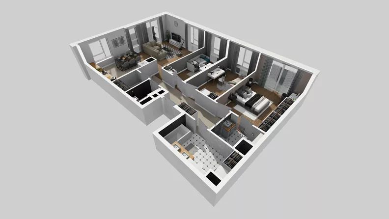 4 pokoje, mieszkanie 105,47 m², piętro 5, oferta nr A/110, Międzyleska 4, Wrocław, Tarnogaj, Krzyki, ul. Międzyleska