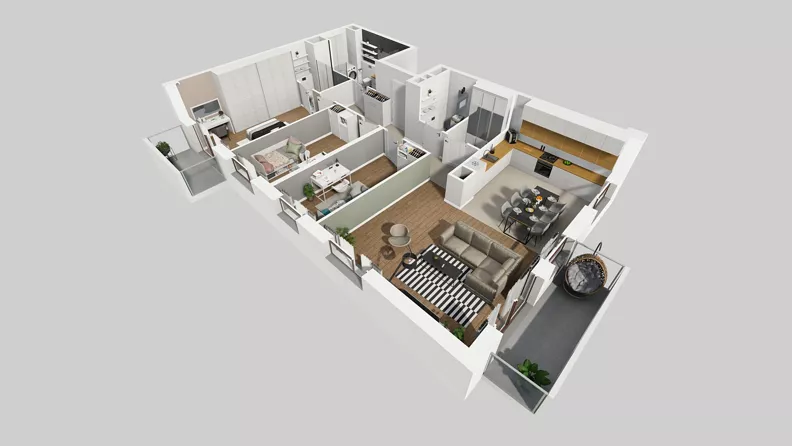 4 pokoje, mieszkanie 105,47 m², piętro 5, oferta nr A/110, Międzyleska 4, Wrocław, Tarnogaj, Krzyki, ul. Międzyleska