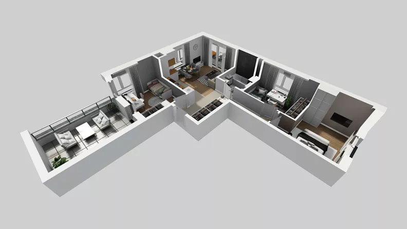 4 pokoje, mieszkanie 64,89 m², piętro 2, oferta nr E/11, Osiedle Urbino 4.3, Warszawa, Włochy, Raków, ul. Szybka