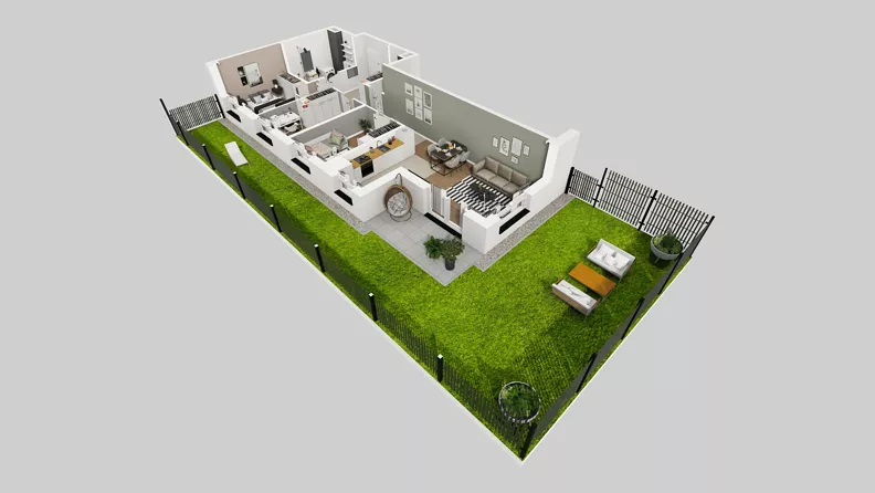 4 pokoje, mieszkanie 73,75 m², parter, oferta nr E/28, Osiedle Urbino 4.3, Warszawa, Włochy, Raków, ul. Szybka