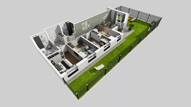 4 pokoje, mieszkanie 73,75 m², parter, oferta nr E/28, Osiedle Urbino 4.3, Warszawa, Włochy, Raków, ul. Szybka