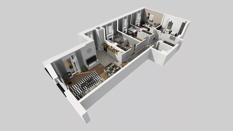4 pokoje, mieszkanie 73,85 m², piętro 2, oferta nr E/41, Osiedle Urbino 4.3, Warszawa, Włochy, Raków, ul. Szybka