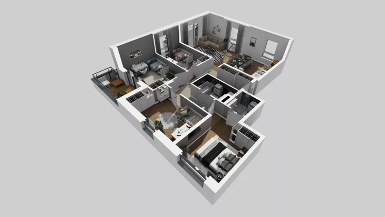 5 pokoi, mieszkanie 101,66 m², piętro 1, oferta nr T/6, Wille Biskupin 2.1, Wrocław, Biskupin-Sępolno-Dąbie-Bartoszowice, Śródmieście, ul. K. Olszewskiego