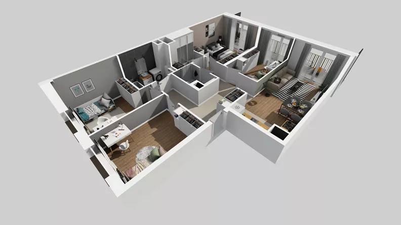 5 pokoi, mieszkanie 92,72 m², piętro 7, oferta nr C/127, Przystanek Prądnik 2, Kraków, Prądnik Biały, Górka Narodowa, ul. Meiera