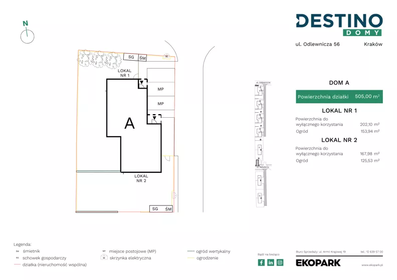 4 pokoje, mieszkanie 138,53 m², parter, oferta nr A1, Destino Domy, Kraków, Bronowice, Bronowice Małe, ul. Odlewnicza/Bakałarzy