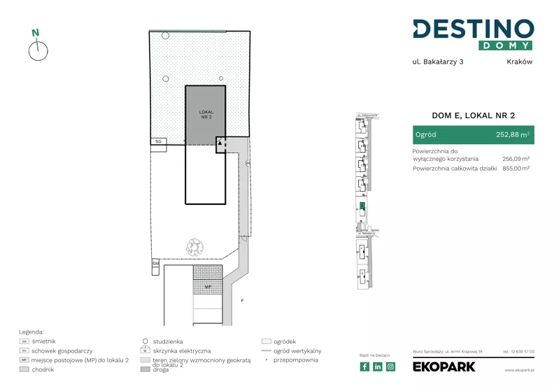 5 pokoi, mieszkanie 148,47 m², parter, oferta nr E2, Destino Domy, Kraków, Bronowice, Bronowice Małe, ul. Odlewnicza/Bakałarzy