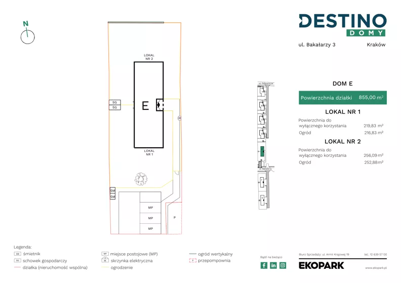 5 pokoi, mieszkanie 148,47 m², parter, oferta nr E2, Destino Domy, Kraków, Bronowice, Bronowice Małe, ul. Odlewnicza/Bakałarzy