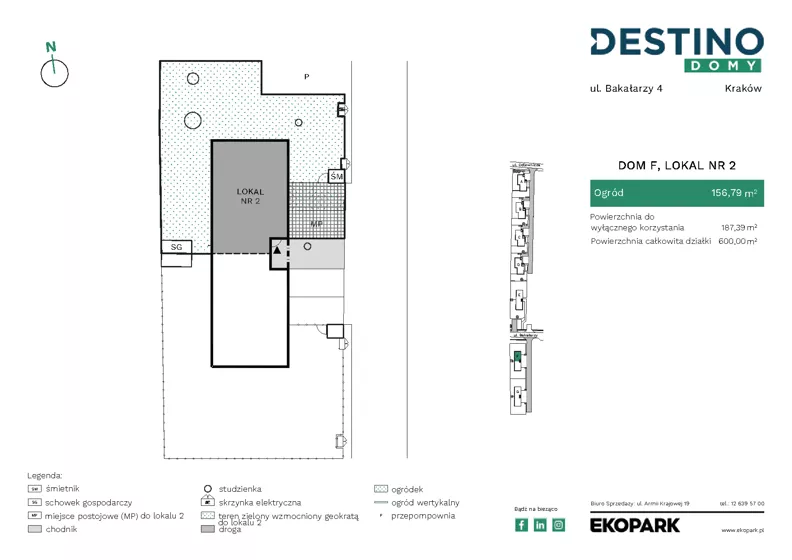 5 pokoi, mieszkanie 149,19 m², parter, oferta nr F2, Destino Domy, Kraków, Bronowice, Bronowice Małe, ul. Odlewnicza/Bakałarzy