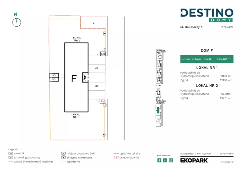 5 pokoi, mieszkanie 149,19 m², parter, oferta nr F2, Destino Domy, Kraków, Bronowice, Bronowice Małe, ul. Odlewnicza/Bakałarzy