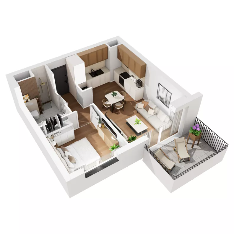 2 pokoje, mieszkanie 40,40 m², piętro 1, oferta nr G.M33, No to Naramowice, Poznań, Naramowice, Naramowice, ul. Maków Polnych