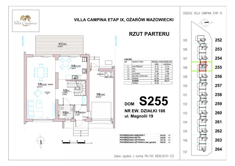 Dom 106,50 m², oferta nr S255, Villa Campina - Magnolia, Ożarów Mazowiecki, ul. Sochaczewska 258