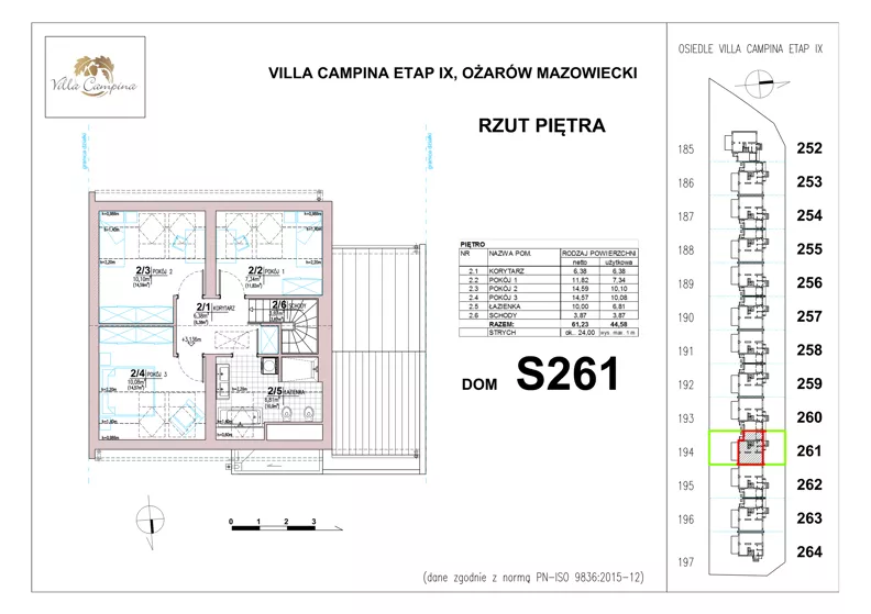 Dom 106,50 m², oferta nr S261, Villa Campina - Magnolia, Ożarów Mazowiecki, ul. Sochaczewska 258