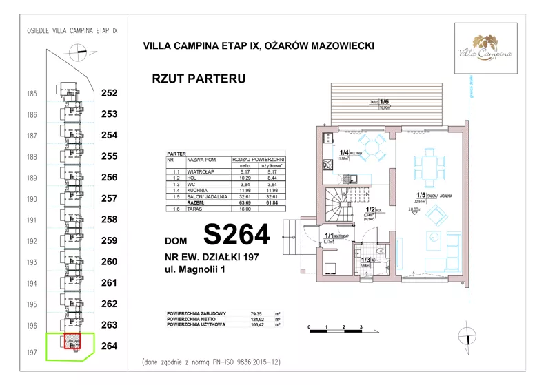 Dom 106,50 m², oferta nr S264, Villa Campina - Magnolia, Ożarów Mazowiecki, ul. Sochaczewska 258