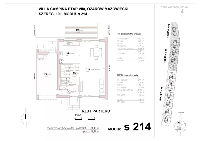 Dom 101,46 m², oferta nr S214, Villa Campina - Wiktoria, Ożarów Mazowiecki, ul. Sochaczewska