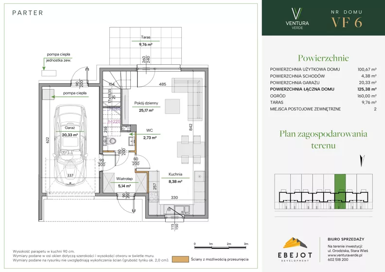 Dom 125,38 m², oferta nr VF6, Ventura Verde III, Stara Wieś, ul. Grodziska