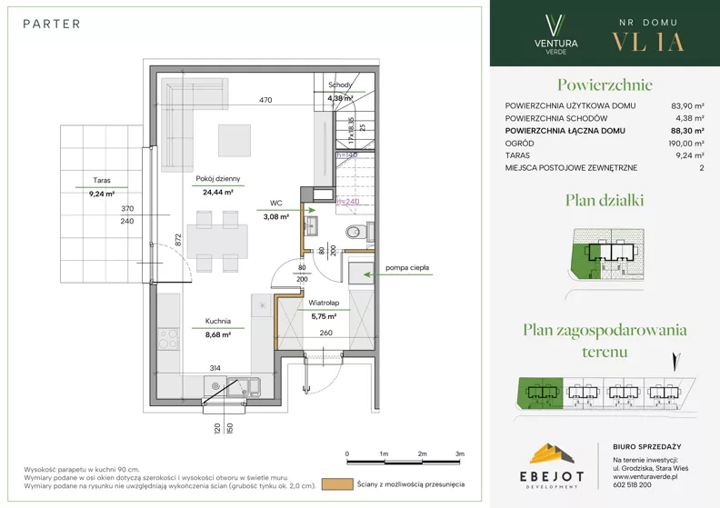 Dom 88,30 m², oferta nr VL1A, Ventura Verde III, Stara Wieś, ul. Grodziska