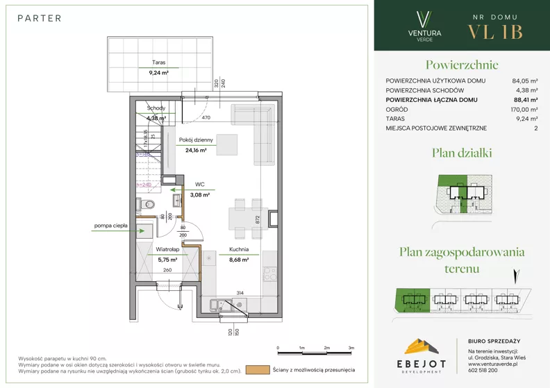 Dom 88,41 m², oferta nr VL1B, Ventura Verde III, Stara Wieś, ul. Grodziska