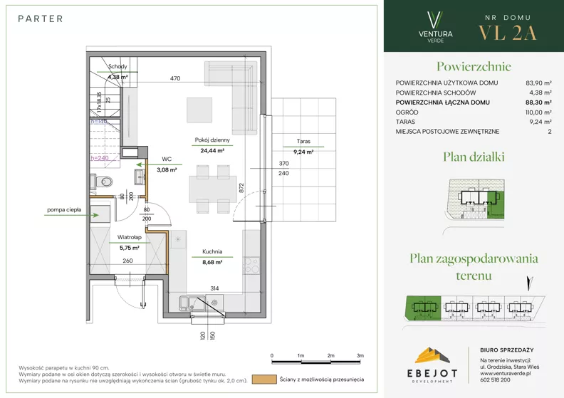 Dom 88,30 m², oferta nr VL2A, Ventura Verde III, Stara Wieś, ul. Grodziska