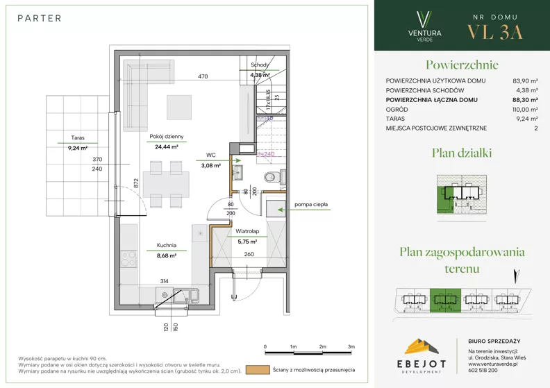 Dom 88,30 m², oferta nr VL3A, Ventura Verde III, Stara Wieś, ul. Grodziska
