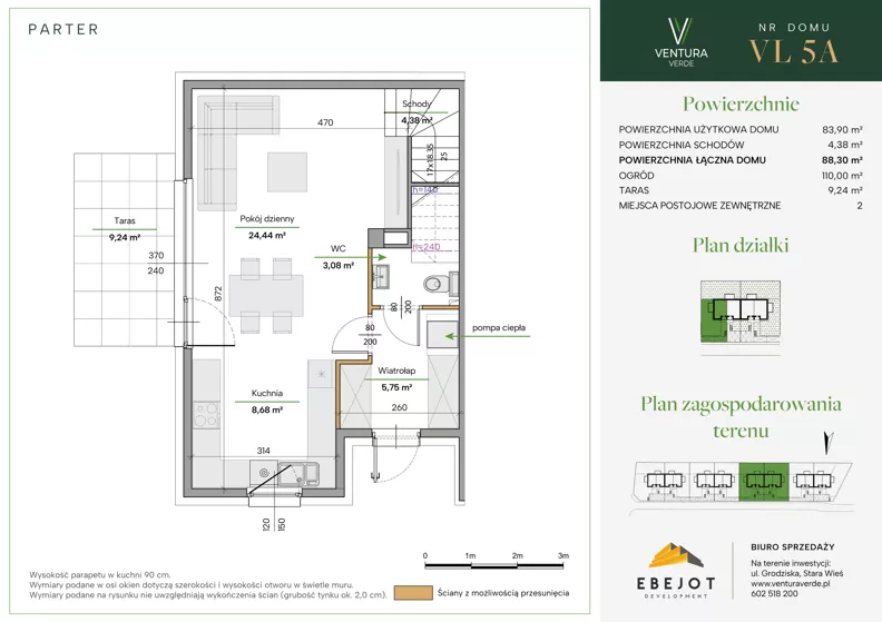 Dom 88,30 m², oferta nr VL5A, Ventura Verde III, Stara Wieś, ul. Grodziska