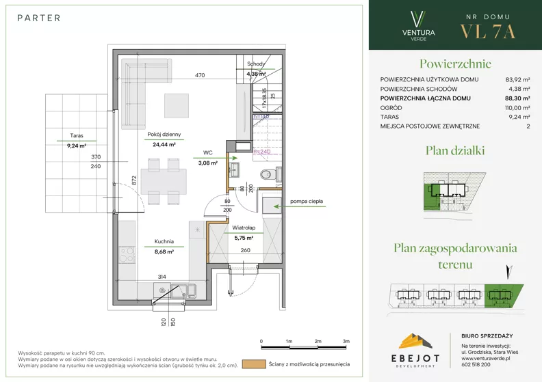 Dom 88,30 m², oferta nr VL7A, Ventura Verde III, Stara Wieś, ul. Grodziska