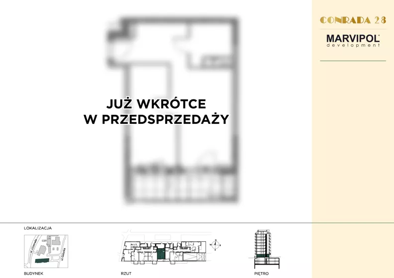 2 pokoje, apartament 40,42 m², parter, oferta nr B/B001, Conrada 28, Warszawa, Bielany, ul. Josepha Conrada 28