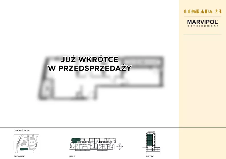 3 pokoje, apartament 63,53 m², piętro 1, oferta nr B/B009, Conrada 28, Warszawa, Bielany, ul. Josepha Conrada 28