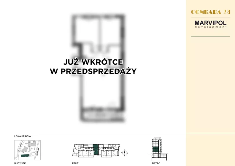 3 pokoje, apartament 71,74 m², piętro 2, oferta nr B/B010, Conrada 28, Warszawa, Bielany, ul. Josepha Conrada 28