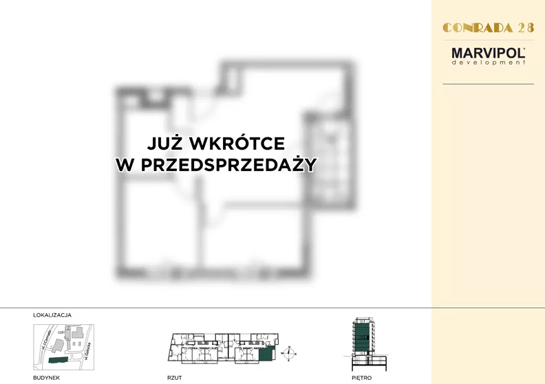 3 pokoje, apartament 48,97 m², piętro 5, oferta nr B/B063, Conrada 28, Warszawa, Bielany, ul. Josepha Conrada 28