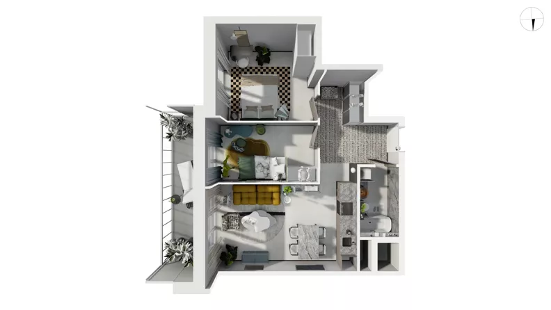 3 pokoje, apartament 60,50 m², piętro 1, oferta nr WLAD_A_A2.2.7, Miasto GDY, Gdynia, Śródmieście, ul. Władysława IV
