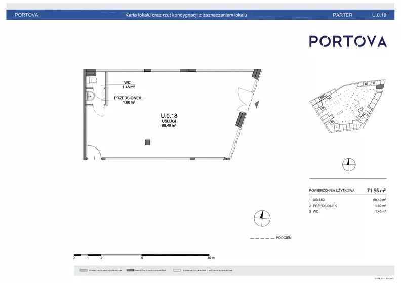 Lokal użytkowy 71,55 m², oferta nr , U.0.18, Gdynia, ul. Węglowa 22/16 