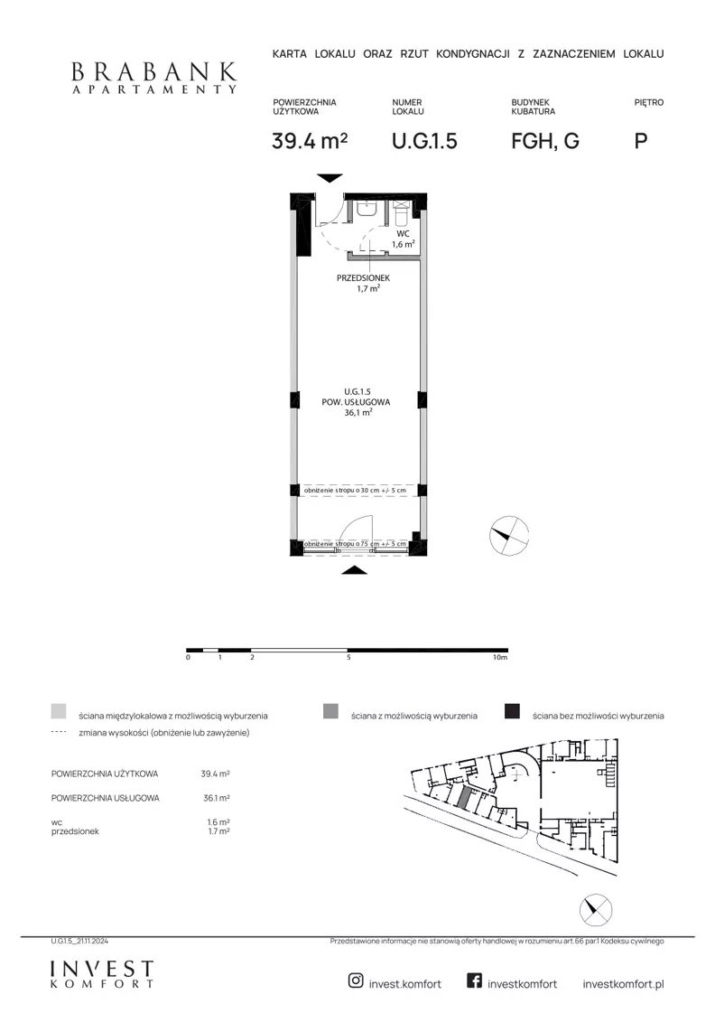 Lokal użytkowy 39,22 m², oferta nr , U.G.1.5, Gdańsk, Śródmieście, ul. Stara Stocznia/Wałowa