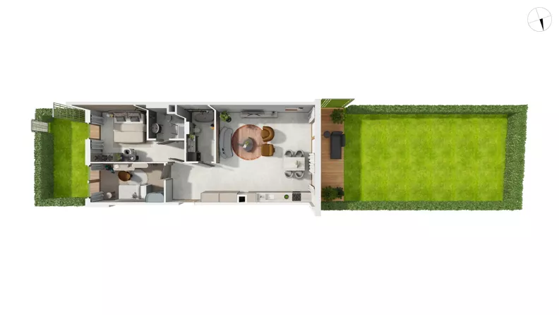 3 pokoje, mieszkanie 84,05 m², parter, oferta nr NAD3_UW_W2.1.1, Nadmorski Dwór, Gdańsk, Brzeźno, ul. Nadmorski Dwór